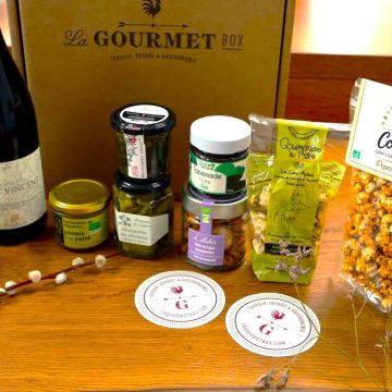 Gourmet-BIO-Vegetarier-geschenkbox mit Rotwein von La Gourmet Box 