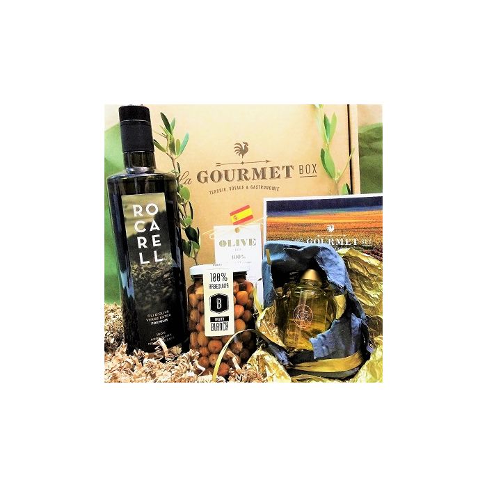 Geschenkkorb Natives Bio-Olivenöl extra vergin ARBEQUINA TRIO 