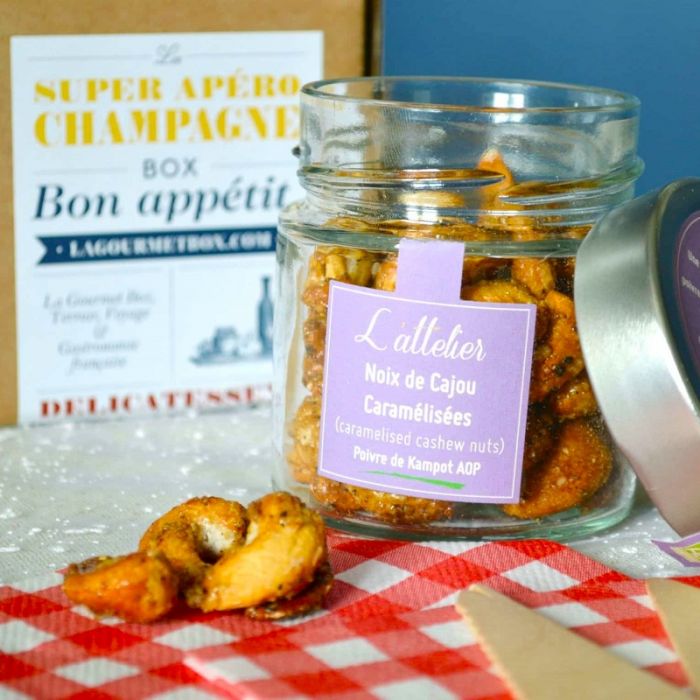 Caja Gourmet Super Aperitivos con Champagne